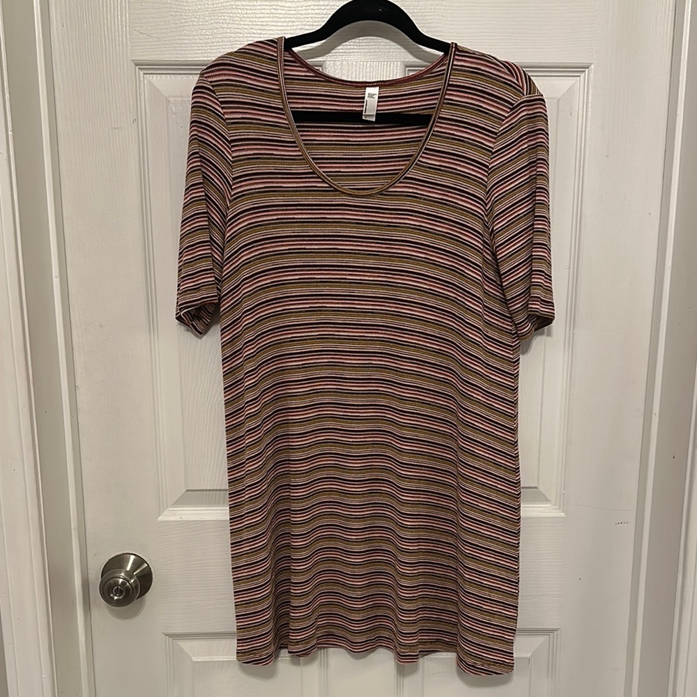Striped Multicolor Women's T-shirt Dress